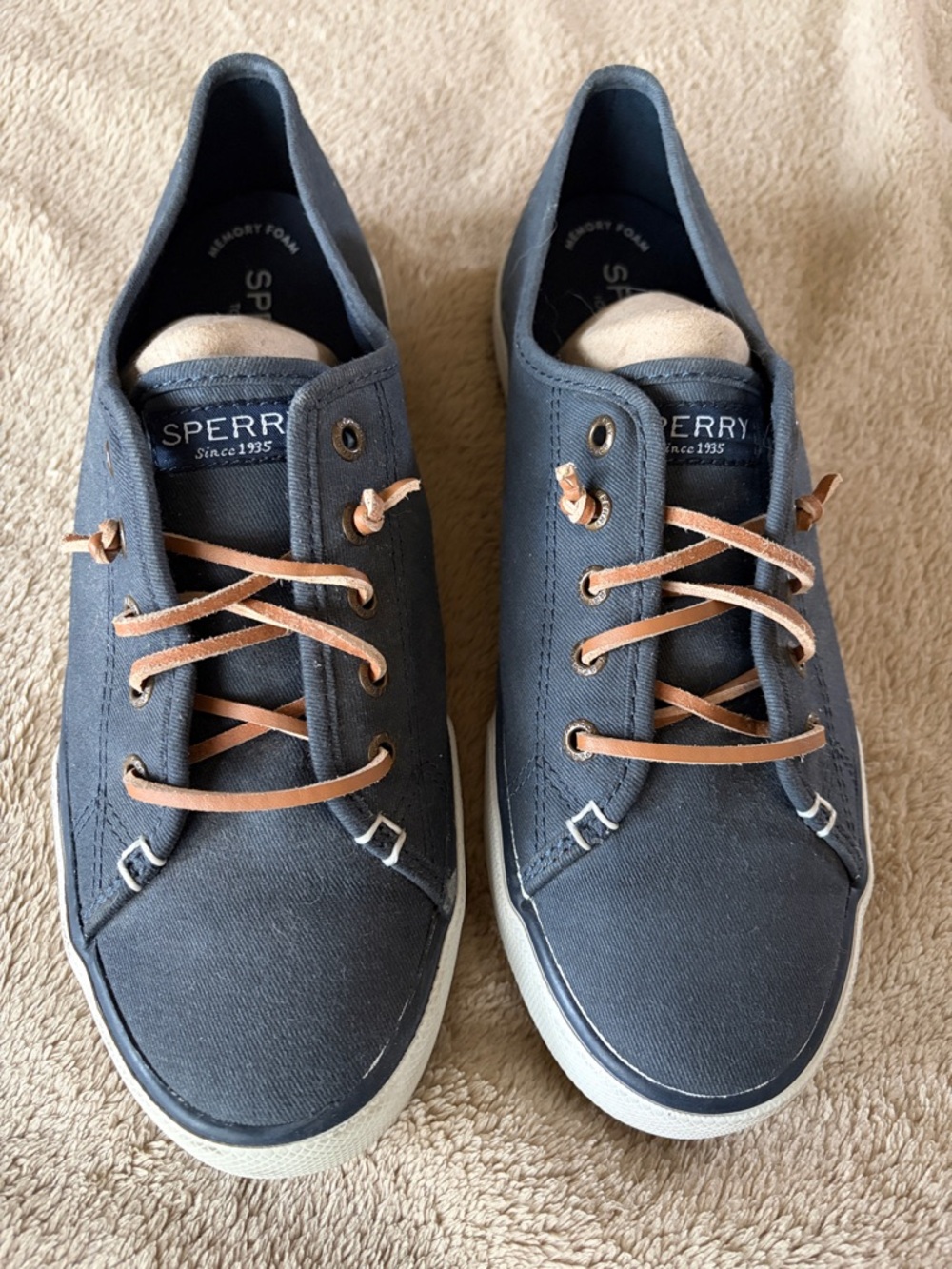 Sperry Navy Canvas Sneakers W8